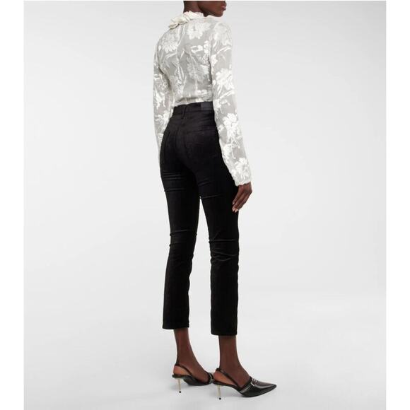 NWT Citizens of Humanity Jolene Velvet Pants Size 31 Pony Brown High Rise Slim - Picture 3 of 16